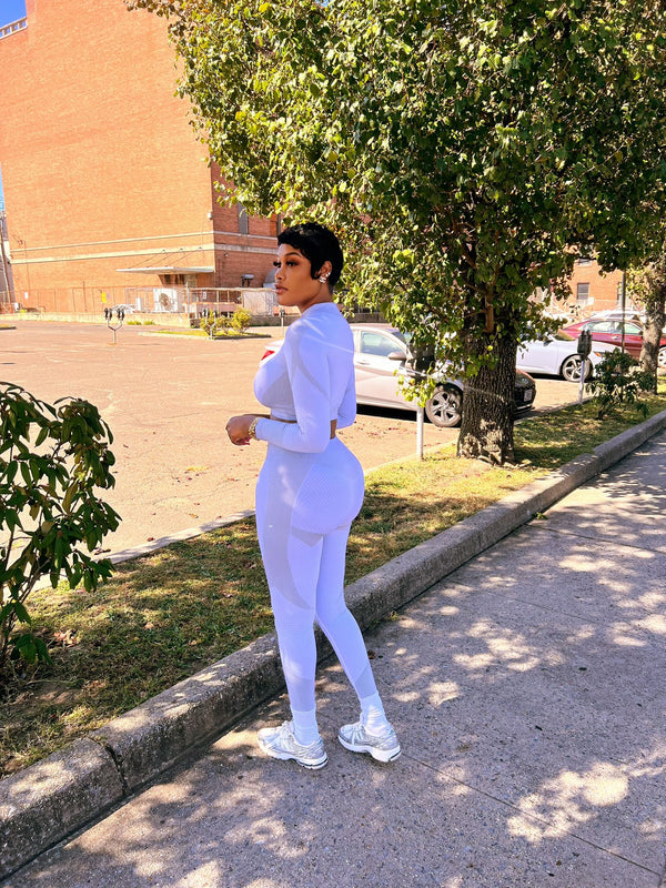 Tyla - Light Grey Zip-Up Active Set