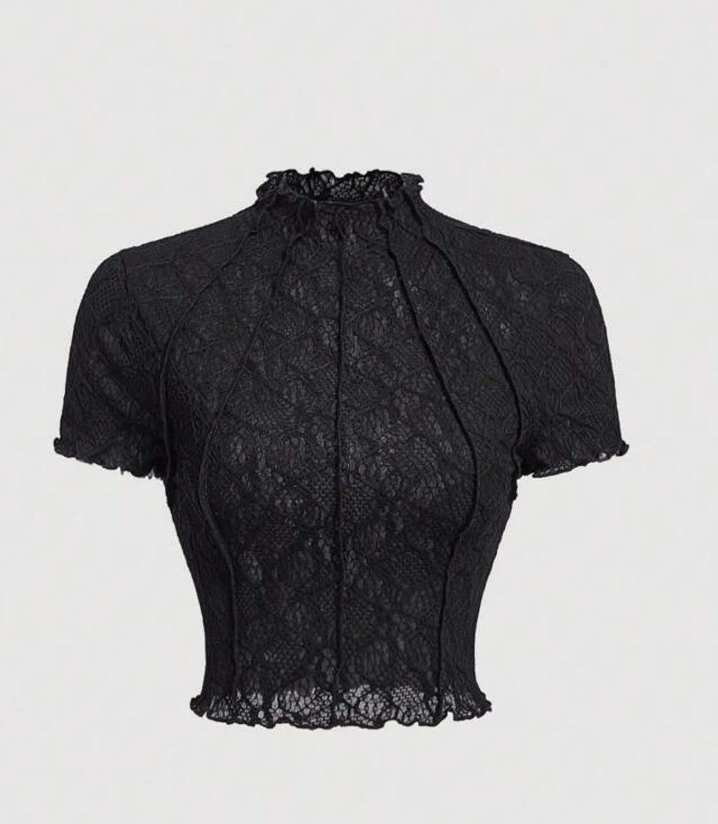 Lee Lace Round Neck Top